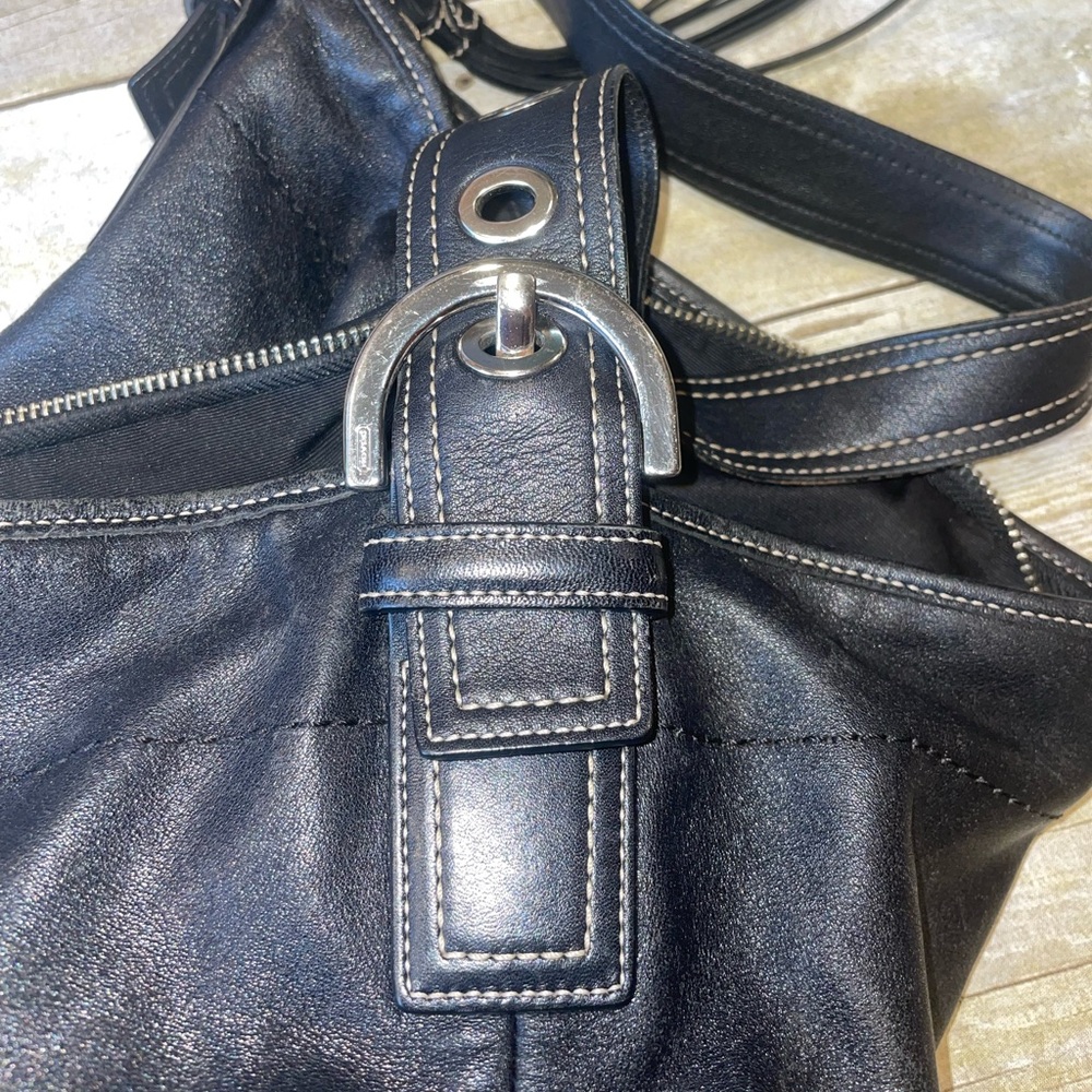 COACH Black Leather Shoulder Bag - Picture 11 of 14